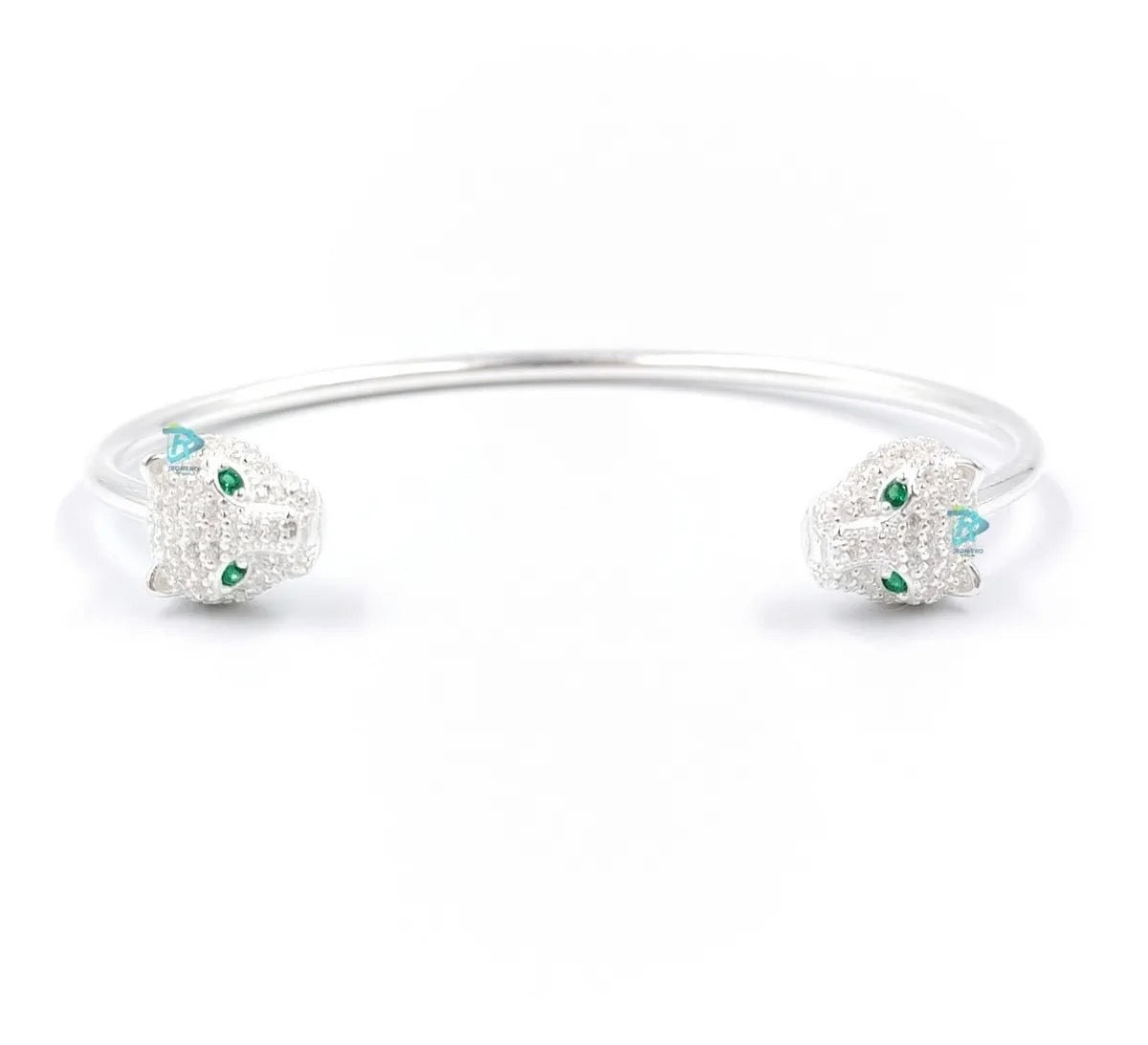 Bracelete feminino prata 925 pantera branca - Almeida&Gioì