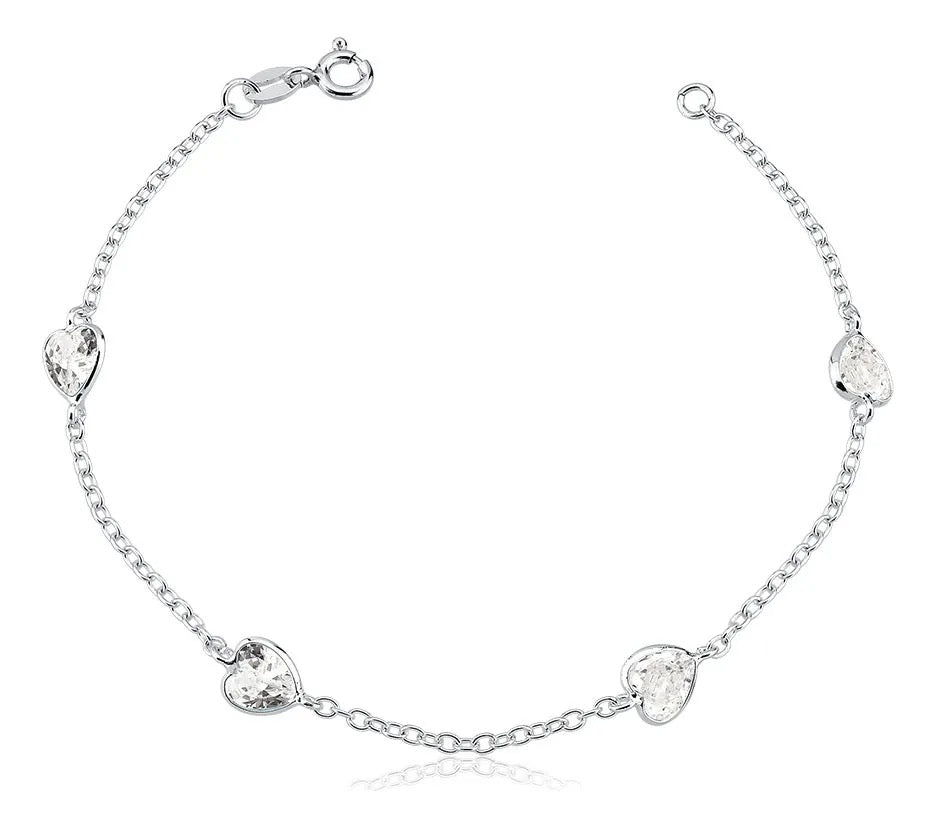 Pulseira feminina prata 925 pure heart - Almeida&Gioì