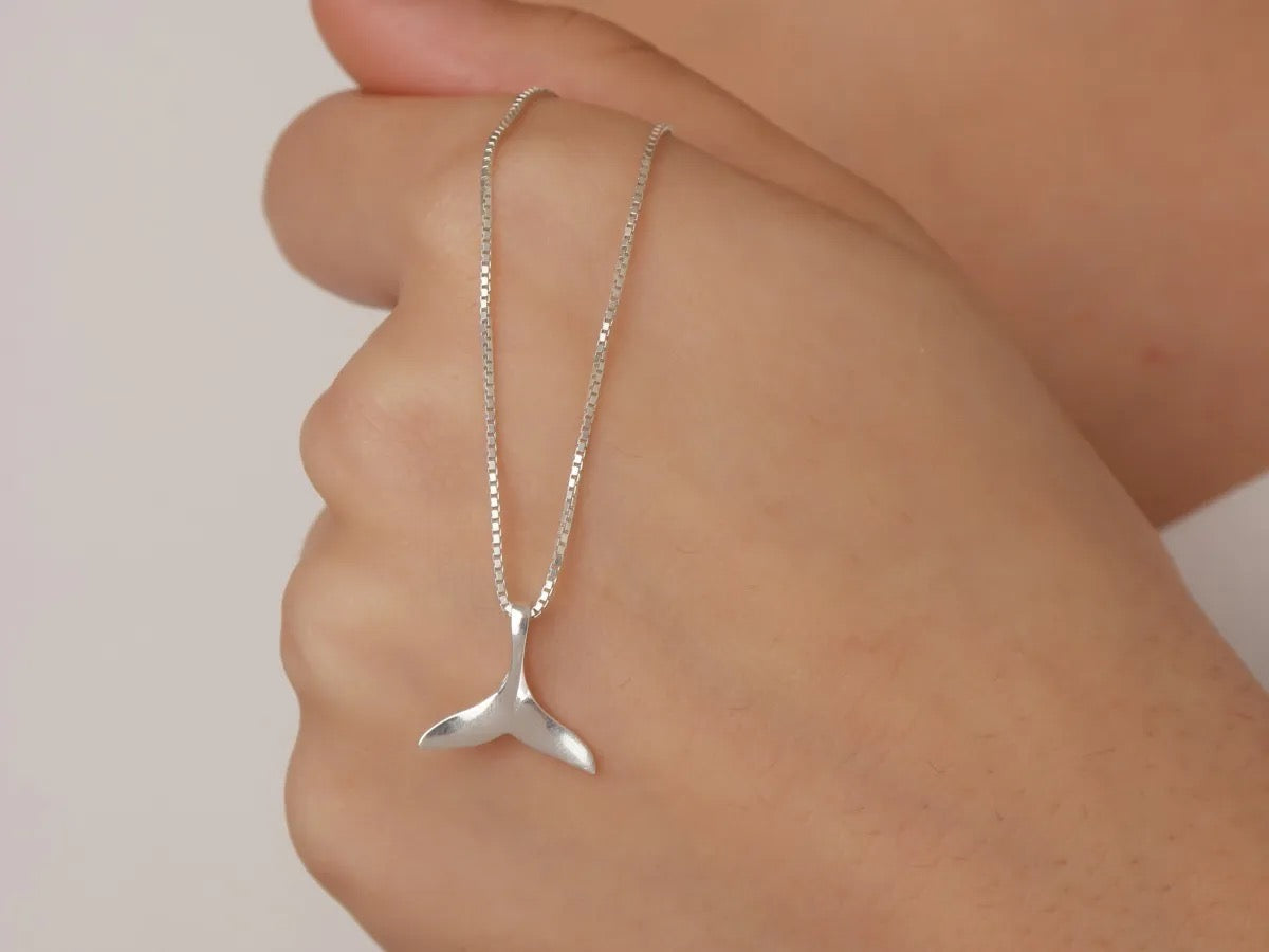 Colar feminino veneziano prata 925 Whale Tail - Almeida&Gioì