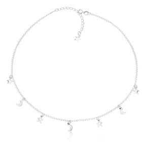 Colar feminino prata 925 Moon Stella - Almeida&Gioì