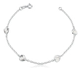 Pulseira feminina prata 925 pure heart - Almeida&Gioì