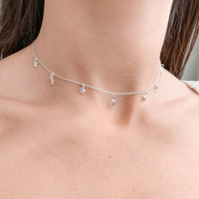 Colar feminino prata 925 Moon Stella - Almeida&Gioì