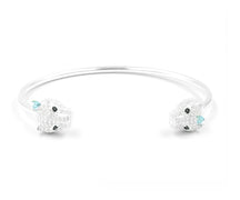 Bracelete feminino prata 925 pantera branca - Almeida&Gioì