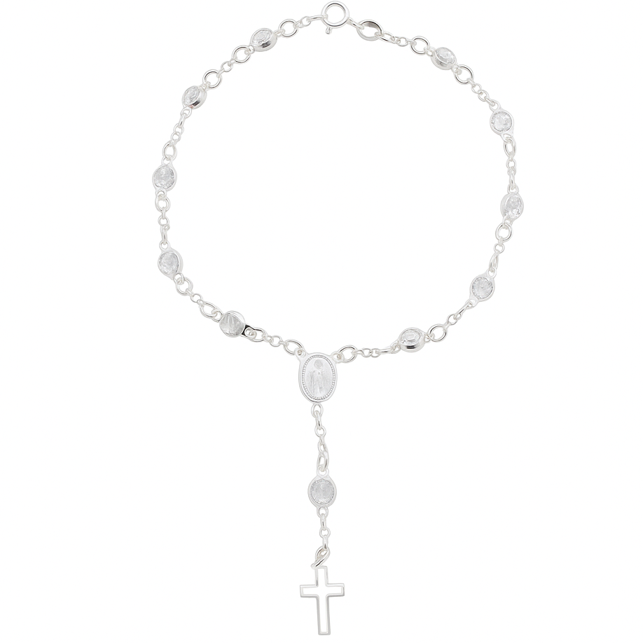 Terço Pulseira unissex prata 925 - Almeida&Gioì